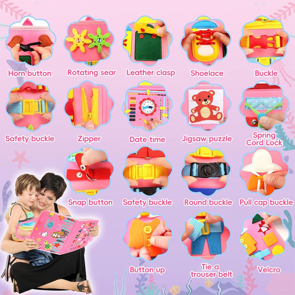 Montessori Busy Book (19+ Activities in 1) for 1-6 Year Old - Kooki Kidsβ’