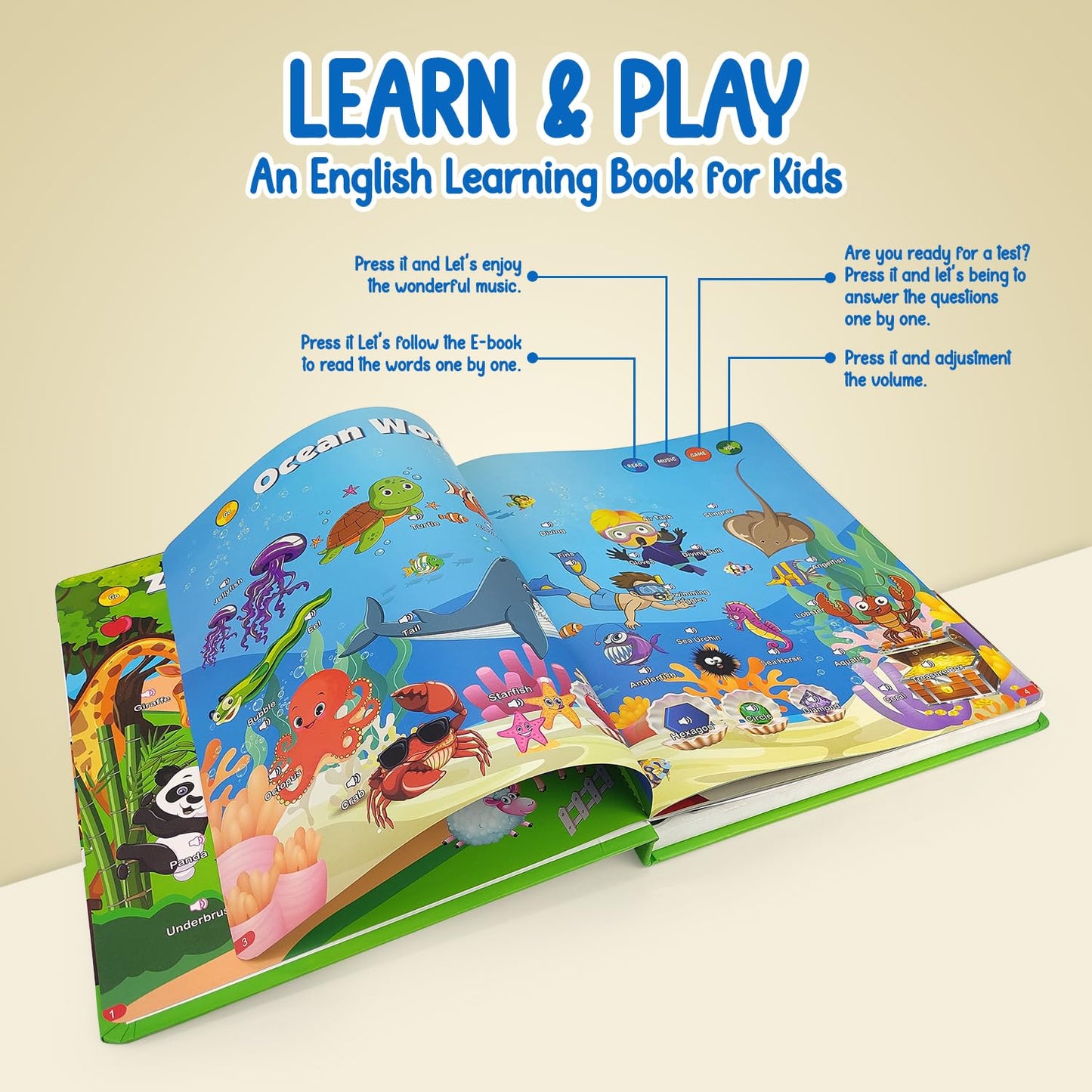 Interactive Learning Sound Book for Kids (20+ Pages)