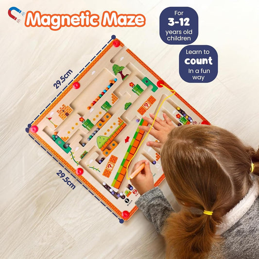 Wooden Magnetic Skill Development Board (Age 3+)