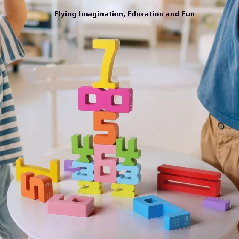 3D Wooden Number Blocks Puzzle Set | Educational Toy for Kids