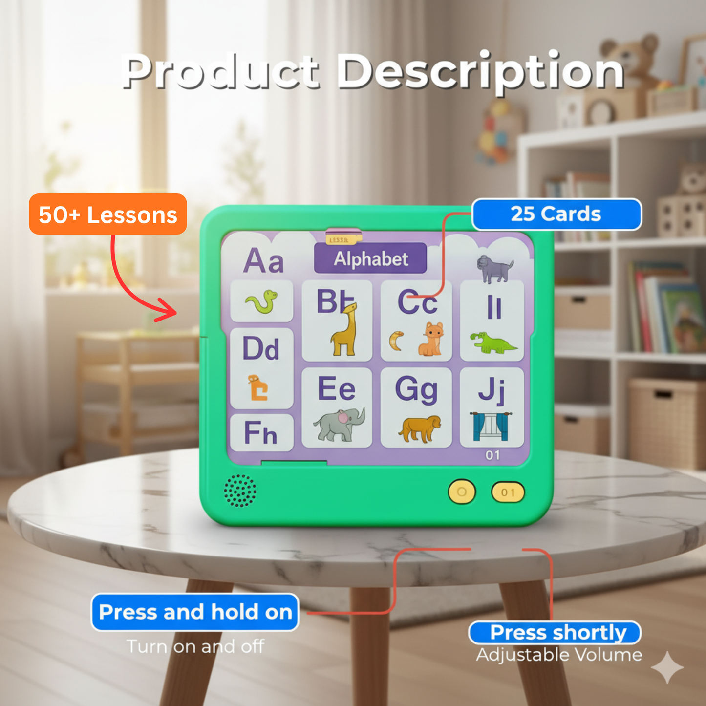 Interactive Learning Sound Pad for Kids