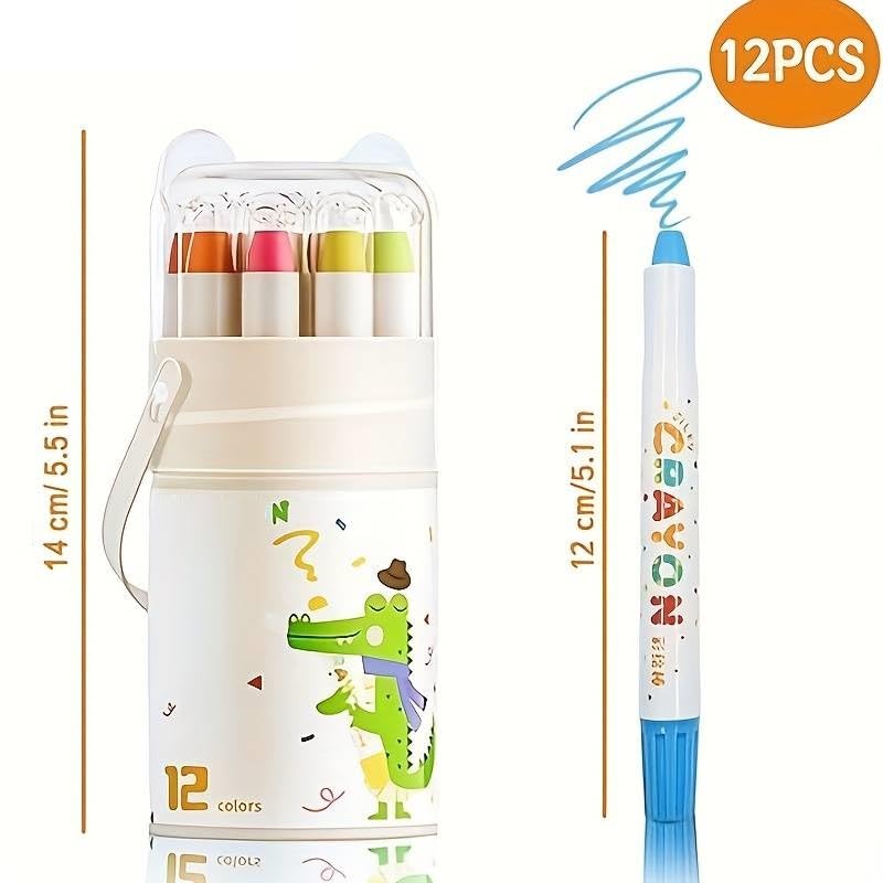 12 Color Twist Crayons for Toddlers (Non-Toxic, Washable)