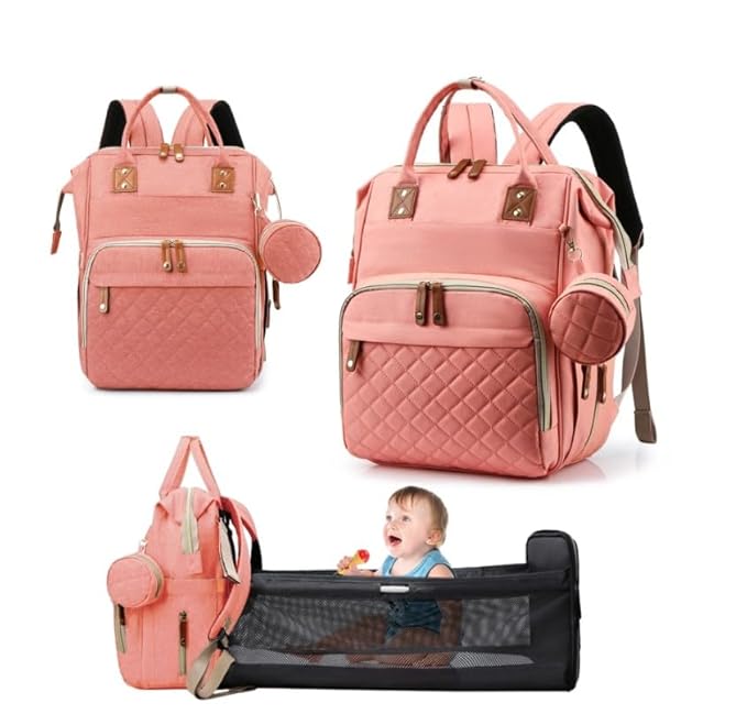 Diaper Changing Backpack with Multi-Pocket Storage