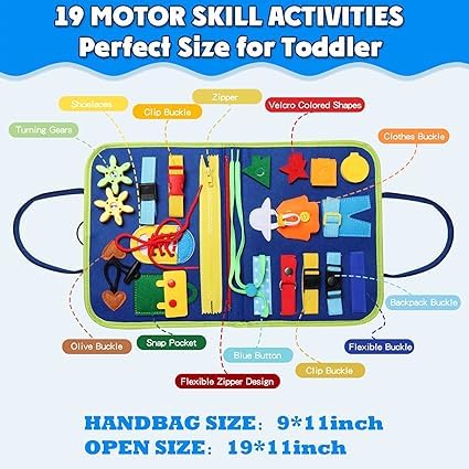 Montessori Busy Book (19+ Activities in 1) for 1-6 Year Old