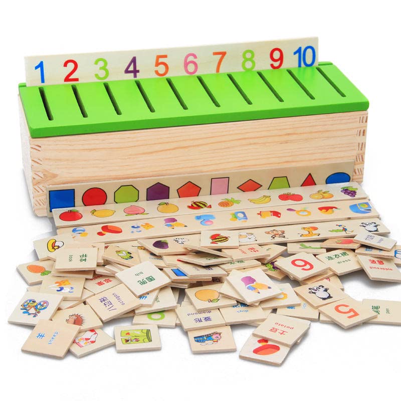Folca Montessori Educational Wooden Classification Box - Main Image