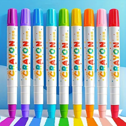12 Color Twist Crayons for Toddlers (Non-Toxic, Washable)