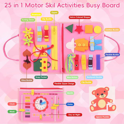 Montessori Busy Book (19+ Activities in 1) for 1-6 Year Old