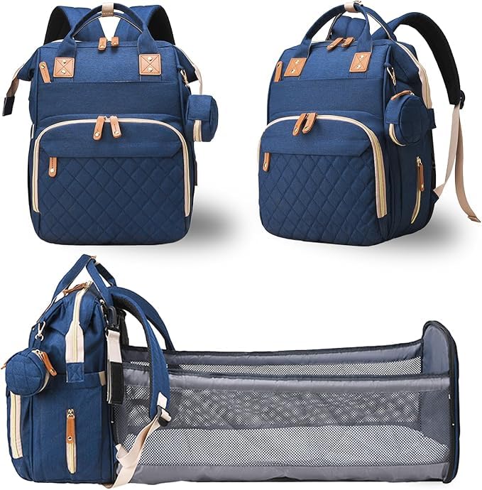 Diaper Changing Backpack with Multi-Pocket Storage