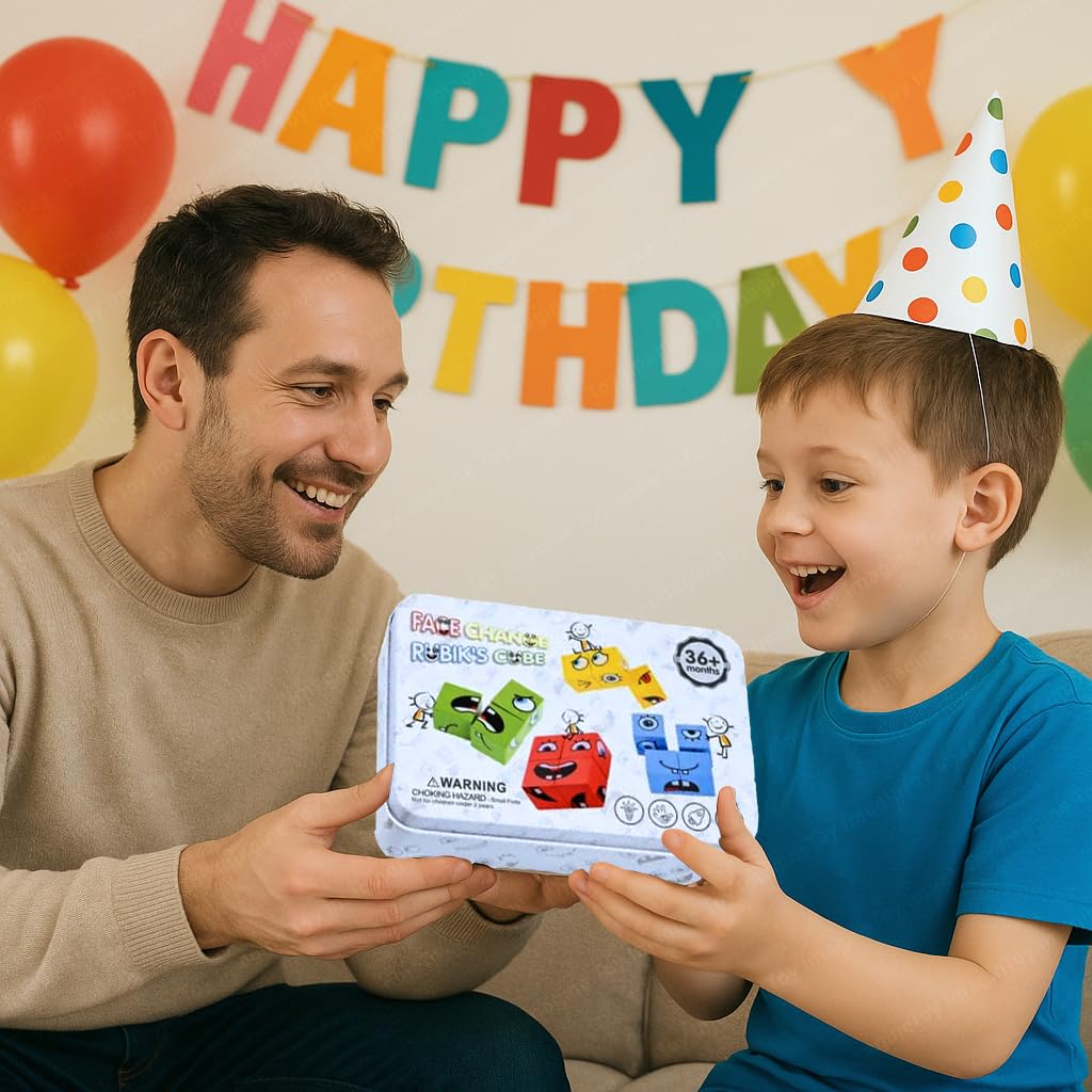 Expression Blocks Interactive Face-Changing Puzzle for Kids - Kookikids™