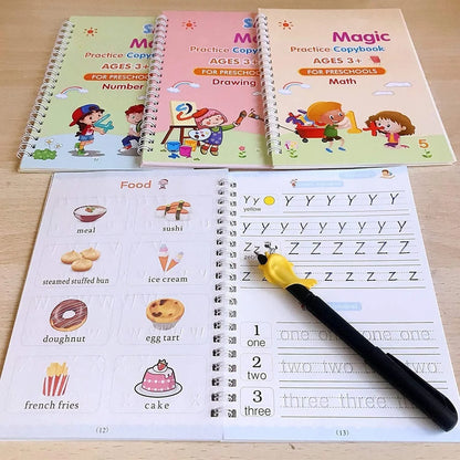 Kids Handwriting Practice Book (Reusable)