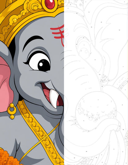 Hindu Gods: A Color by Number Book (50 Pages)