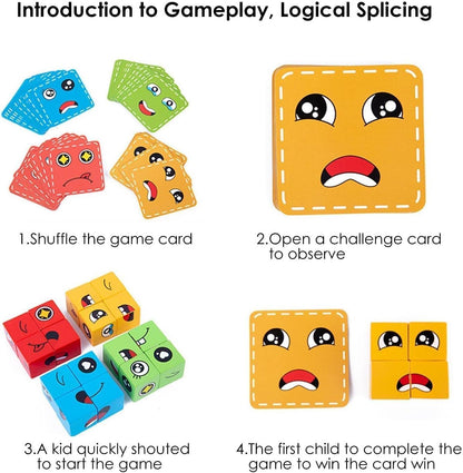 Expression Blocks Interactive Face-Changing Puzzle for Kids - Kookikids™