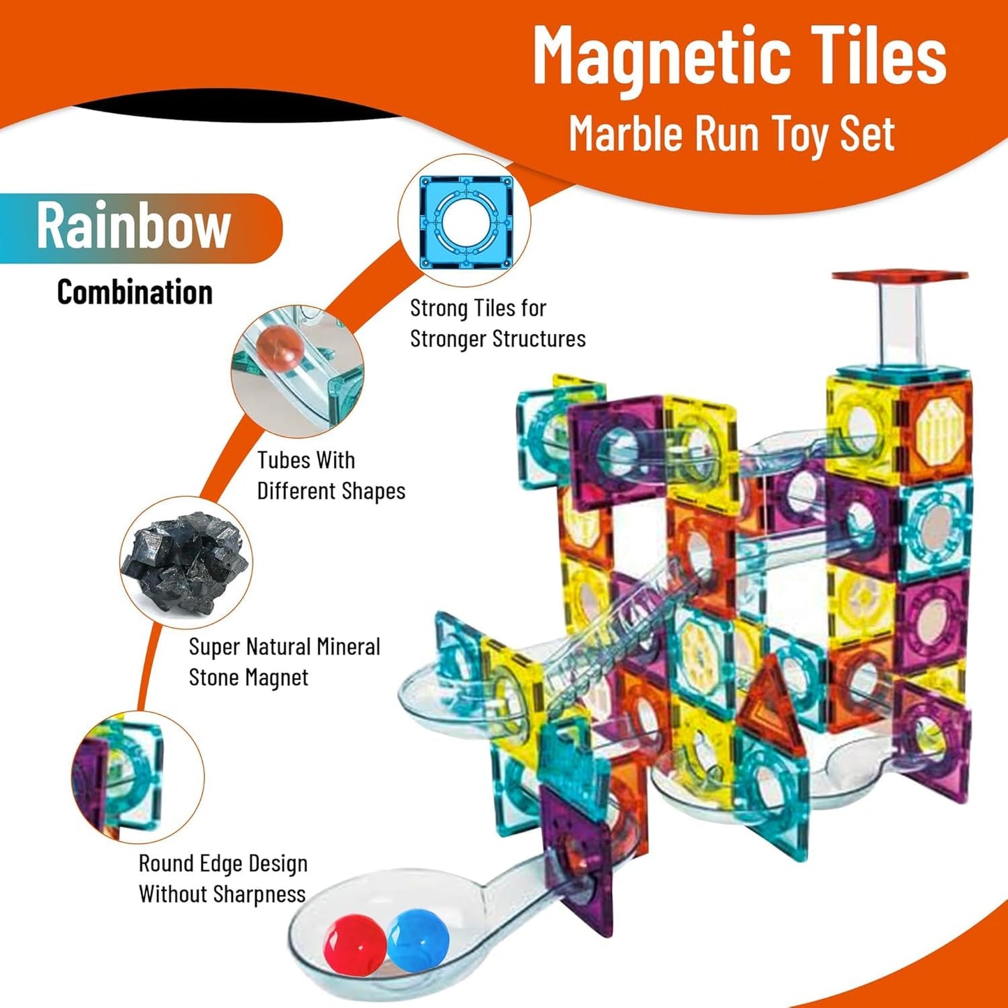 Magnetic Tiles Building Blocks (Ages 3+)