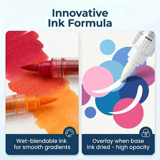 Acrylic Brush Marker set of 36 Colors