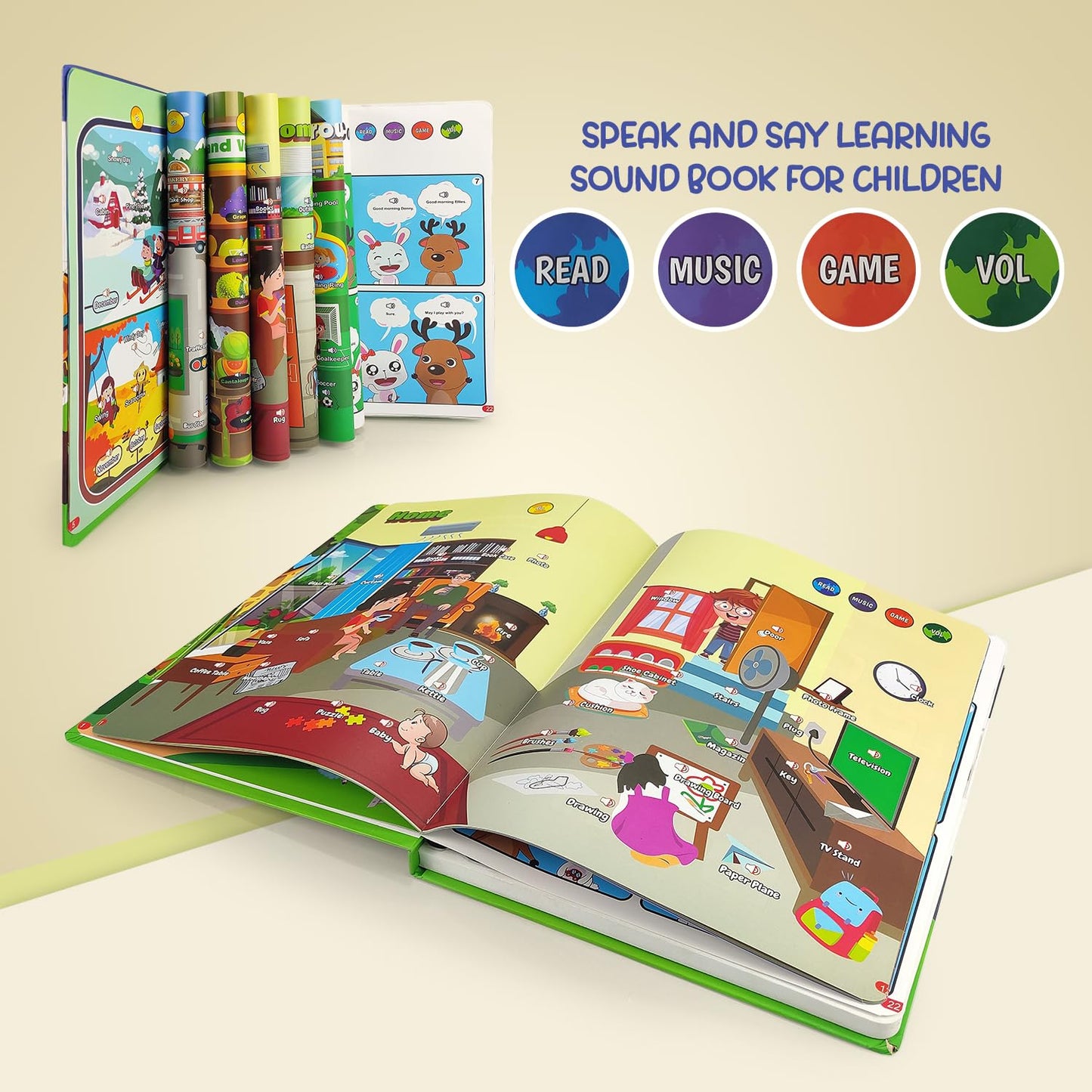Interactive Learning Sound Book for Kids (20+ Pages)