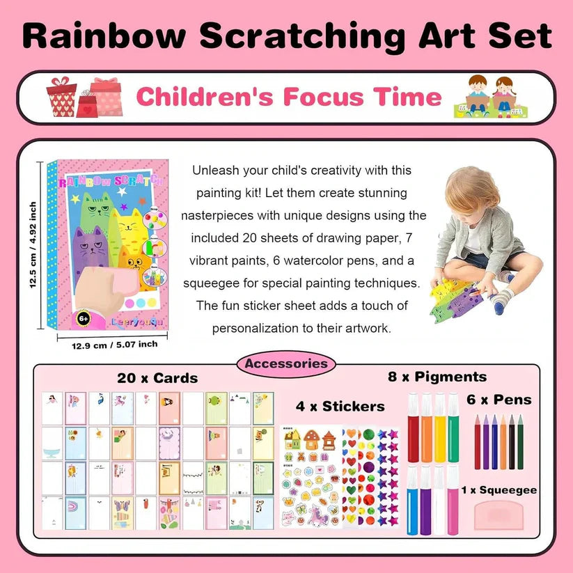 Rainbow Scratch Art