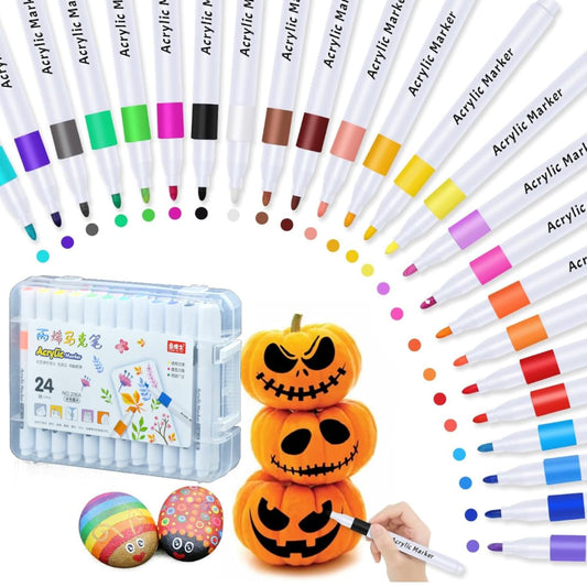 24 Colors Acrylic Art Markers Sketch Pens