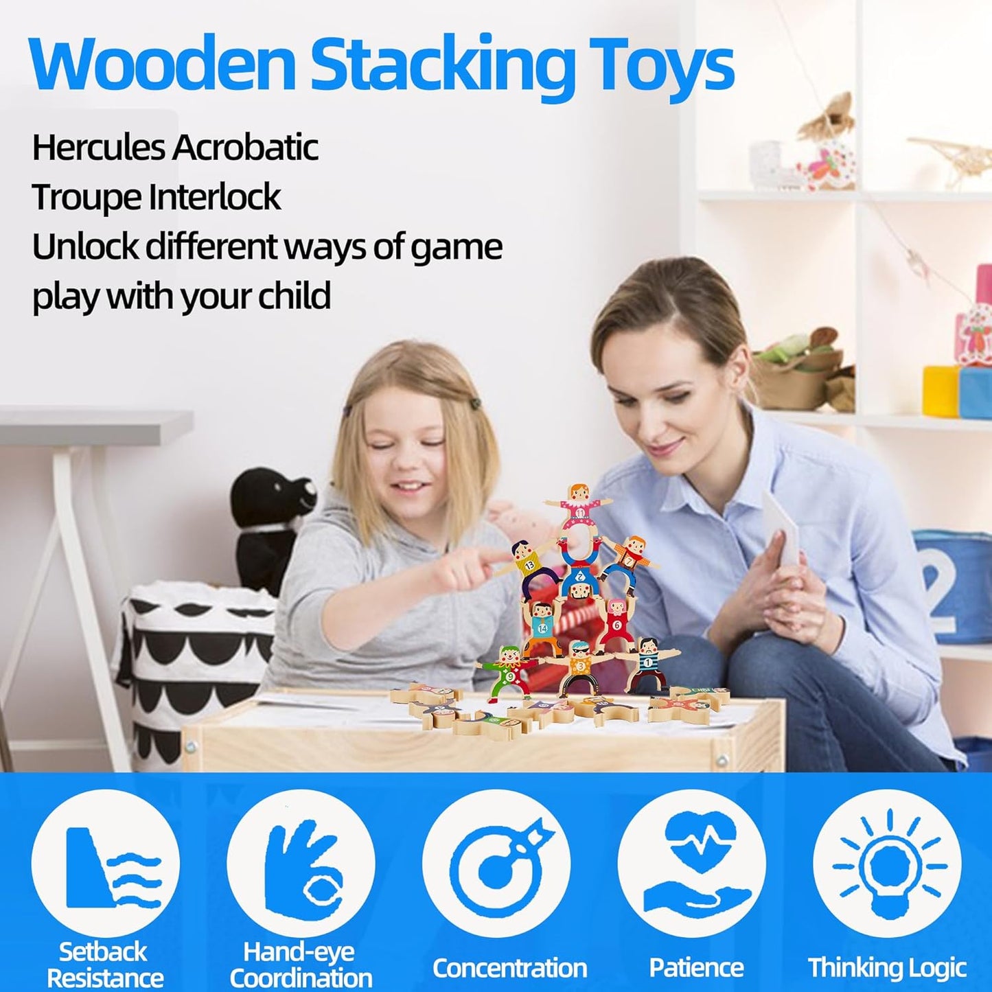 Wooden Hercules Human Balancing Toy