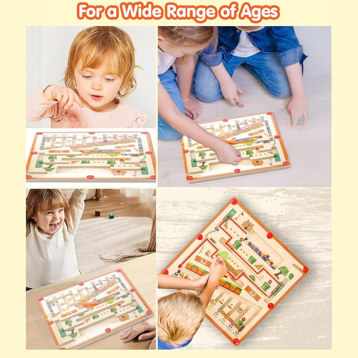 Wooden Magnetic Skill Development Board (Age 3+)