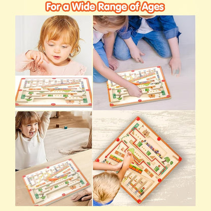 Wooden Magnetic Skill Development Board (Age 3+)