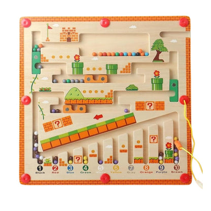 Wooden Magnetic Skill Development Board (Age 3+)
