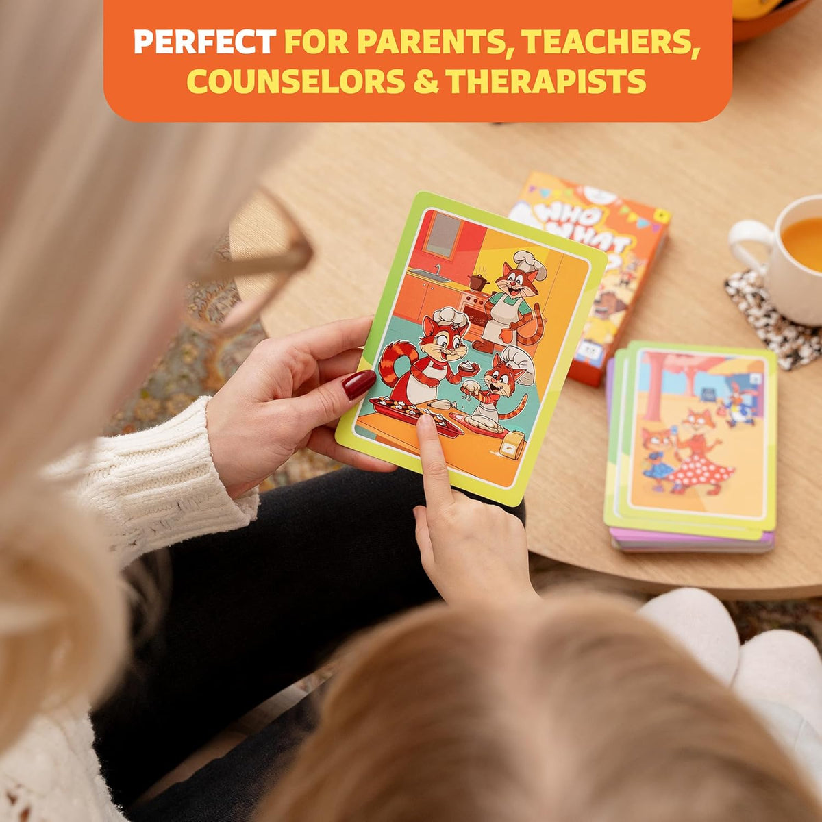 Who What Why?- Educational Conversation Cards for Kids | Builds Social Skills (Ages 4+)