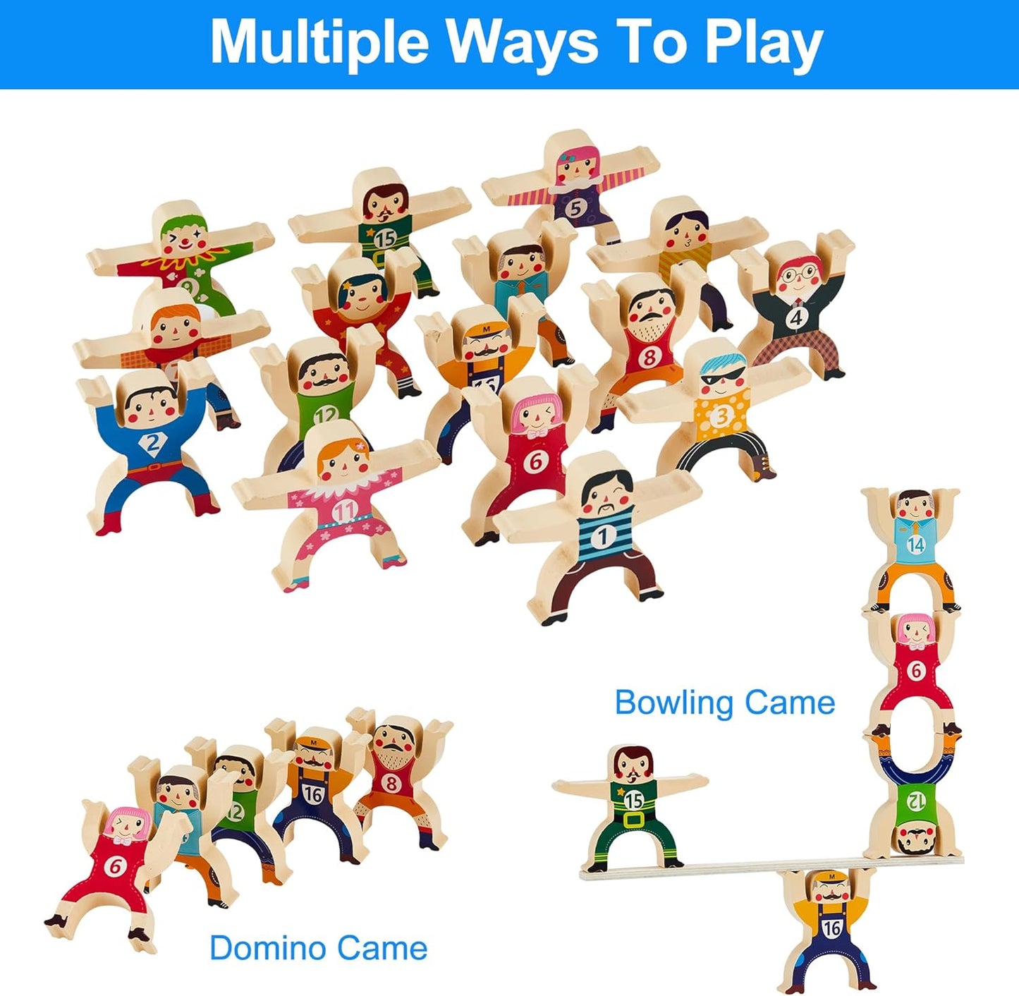 Wooden Hercules Human Balancing Toy