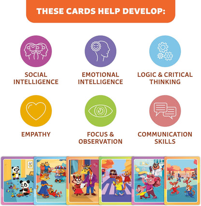 Who What Why?- Educational Conversation Cards for Kids | Builds Social Skills (Ages 4+)