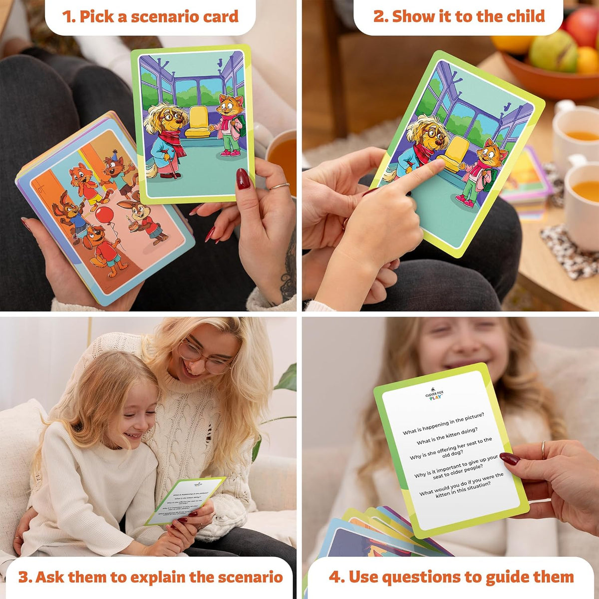 Who What Why?- Educational Conversation Cards for Kids | Builds Social Skills (Ages 4+)
