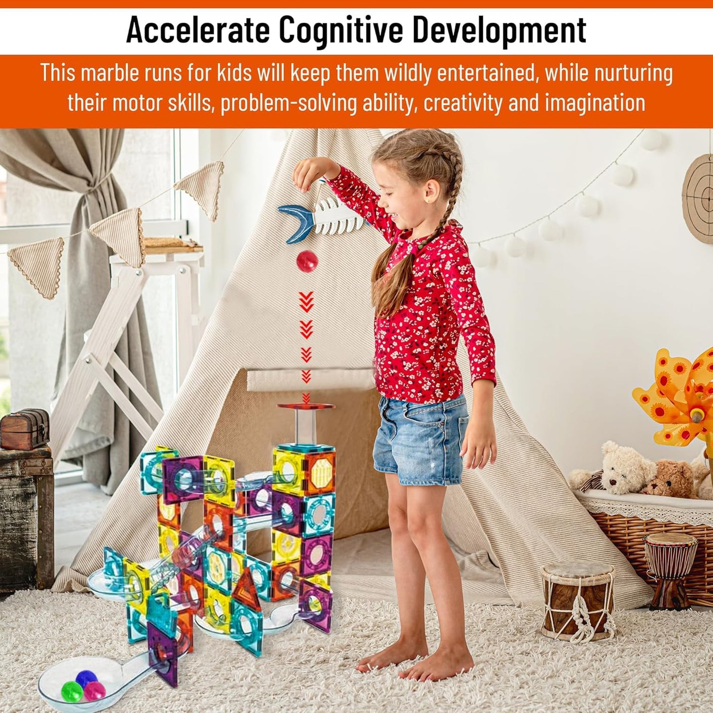 Magnetic Tiles Building Blocks (Ages 3+)