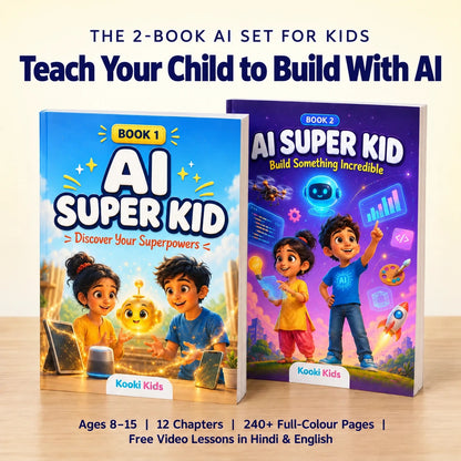 Teach Your Child to Build With AI, Pack of 2 books ( Part 1 & 2 )( Ages 8 - 15 )