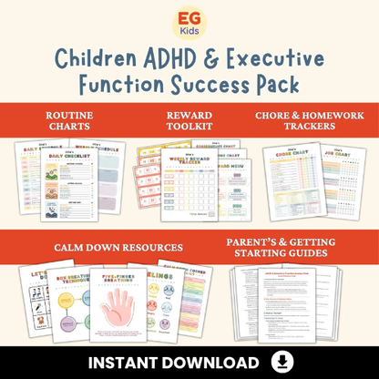 Children ADHD Printables ( 30+ Worksheets and 12 Mini Guides )