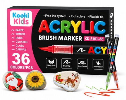 Acrylic Brush Marker set of 36 Colors