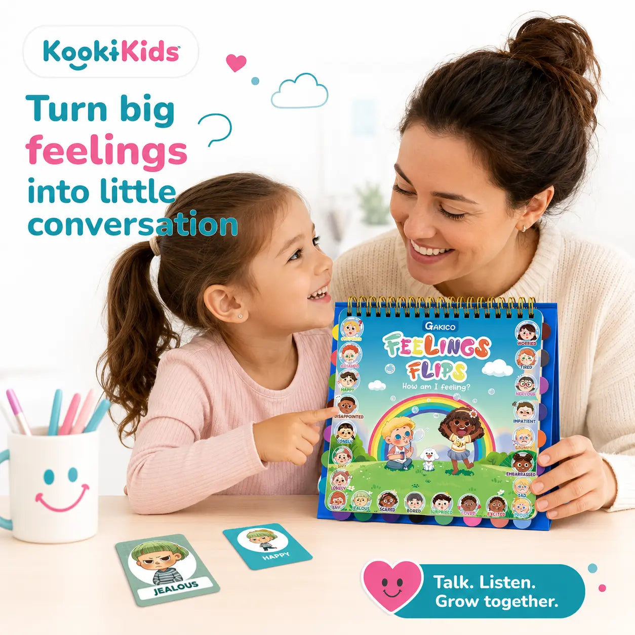 Feelings Flipbook for Kids – Name & Calm 22 Big Emotions, Fewer Meltdowns (Ages 3–8)