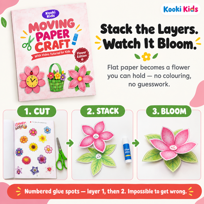 3 Fun & Creative Paper Craft Book Sets for Kids with Step-by-Step Video Tutorials | Pack of 3 | Ages 4+