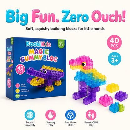KookiKids SquishCraft – Squishy Stacking Toy That Builds Focus & Creativity
