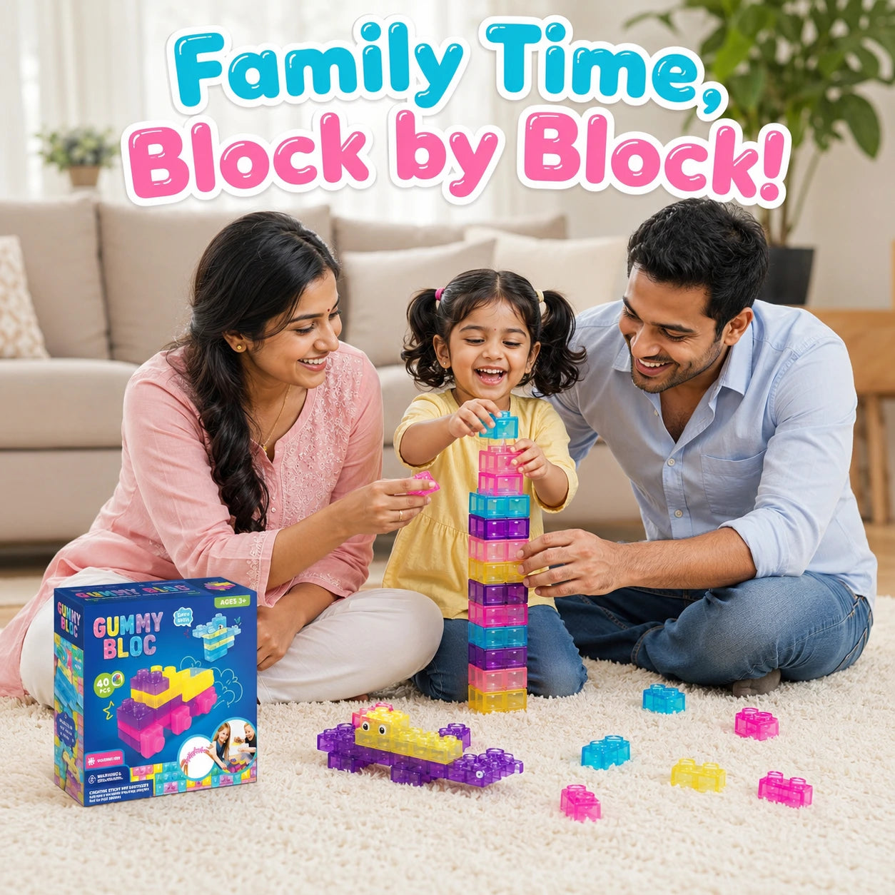 KookiKids SquishCraft – Squishy Stacking Toy That Builds Focus & Creativity