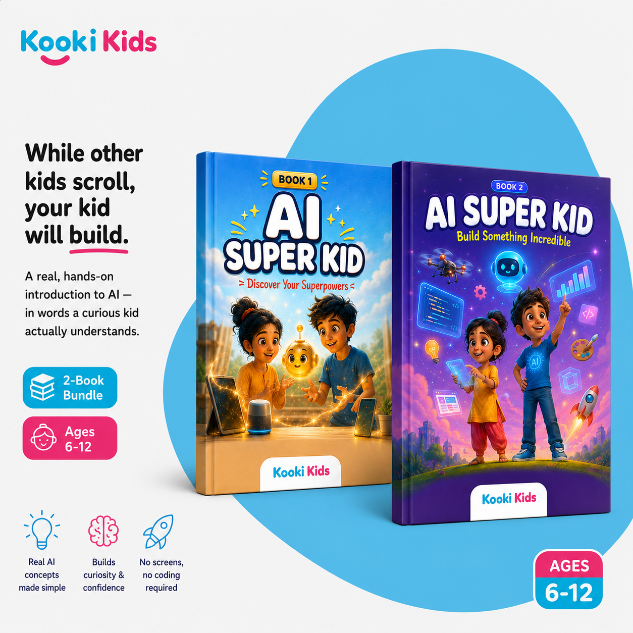 AI SUPER KID — Pack of 2 Books (Ages 8+ | Smart Book)