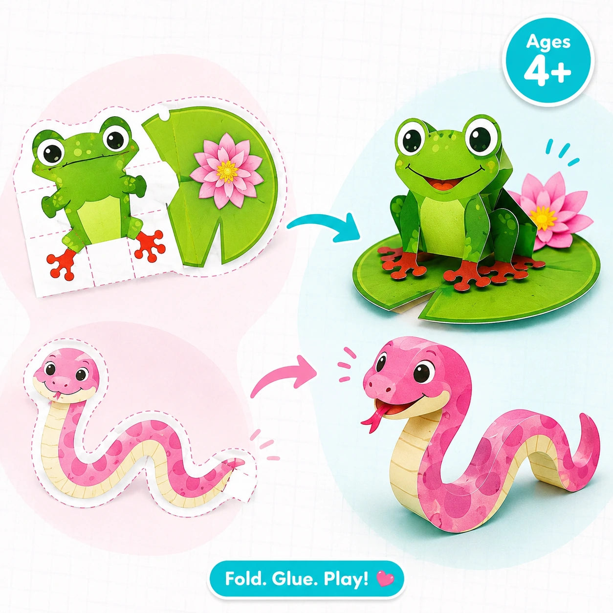 Moving Paper Craft for Kids with Video Tutorials | Ages 4+