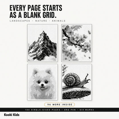 100 Color by Number Monochrome Mysteries