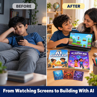 Teach Your Child to Build With AI, Pack of 2 books ( Part 1 & 2 )( Ages 8 - 15 )