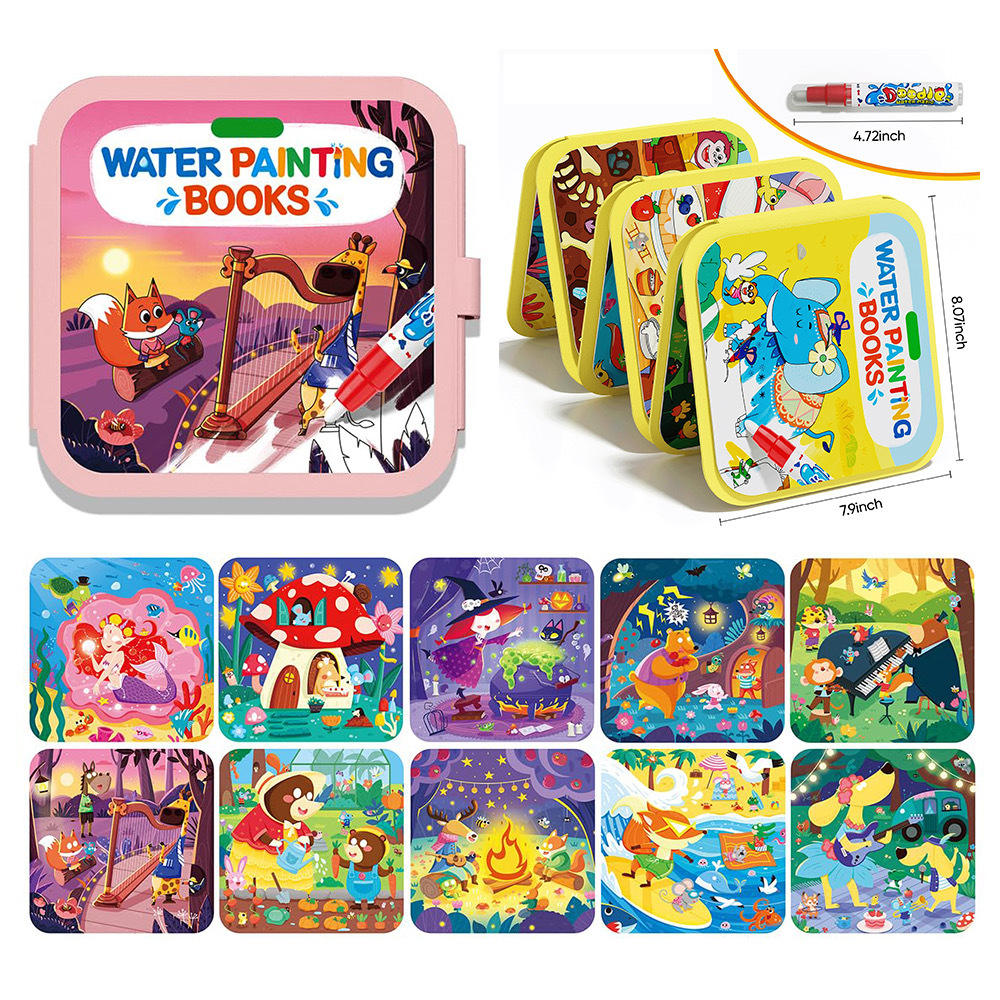 Reusable water painting book- Pack of 3