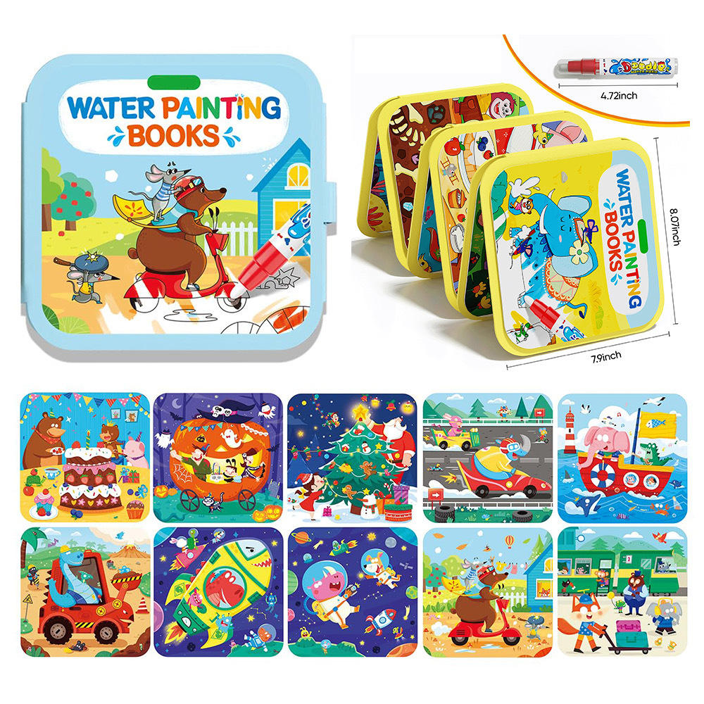 Reusable water painting book- Pack of 3