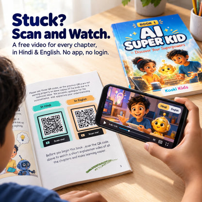 Teach Your Child to Build With AI, Pack of 2 books ( Part 1 & 2 )( Ages 8 - 15 )