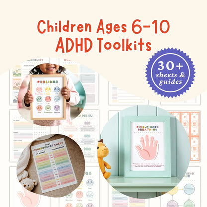Children ADHD Printables ( 30+ Worksheets and 12 Mini Guides )